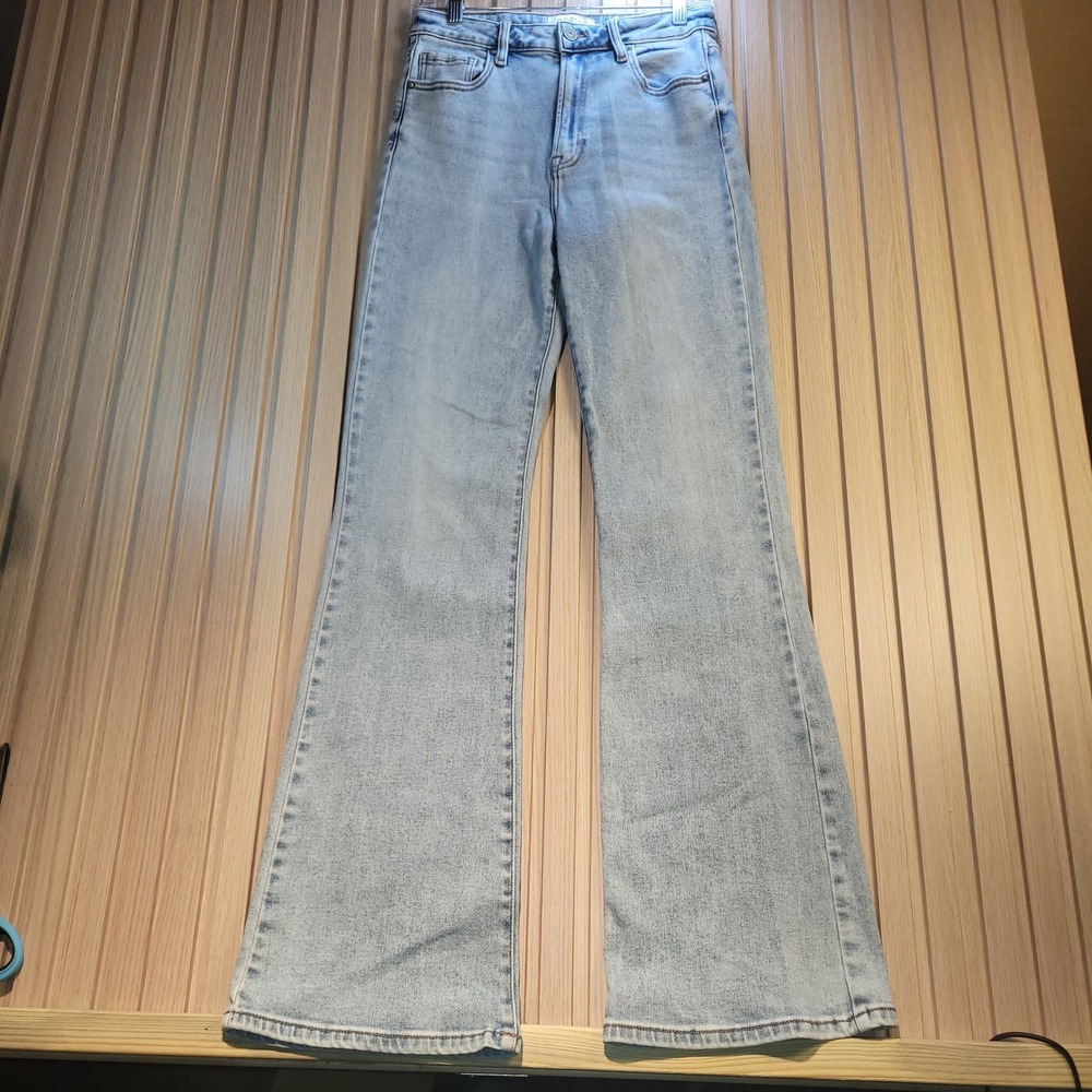 Hidden Jeans Los Angeles Light Wash High Rise Flare Denim Jeans Womens Size 28 - Picture 1 of 10